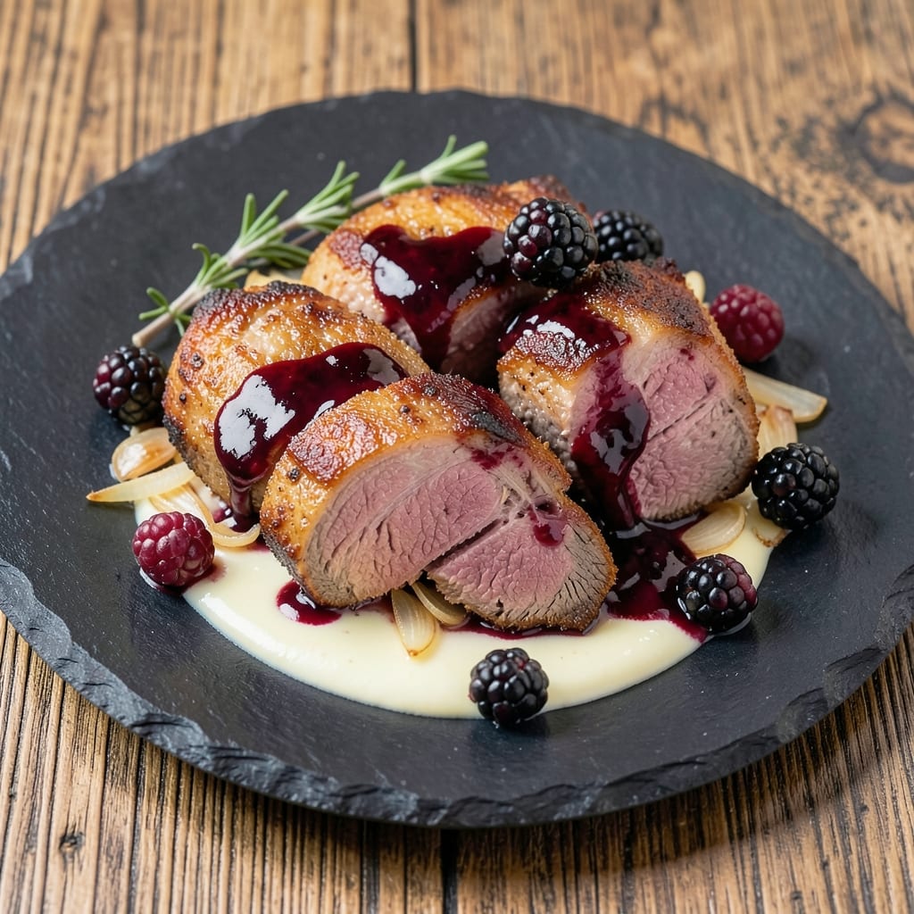 Blackberry Pork Chops Recipe: Burgundy Wine Reduction with Jammy Fruit