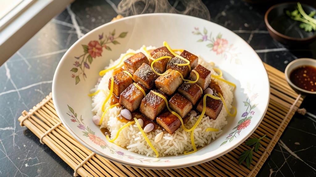 Chinese Pork Steamed Rice Recipe: Fragrant Five-Spice Rice with Silky Pork Bites