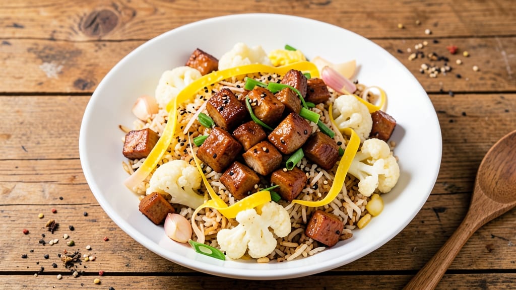 Cauliflower Pork Fried Rice Recipe: Crispy Rice and Savory Umami Bites
