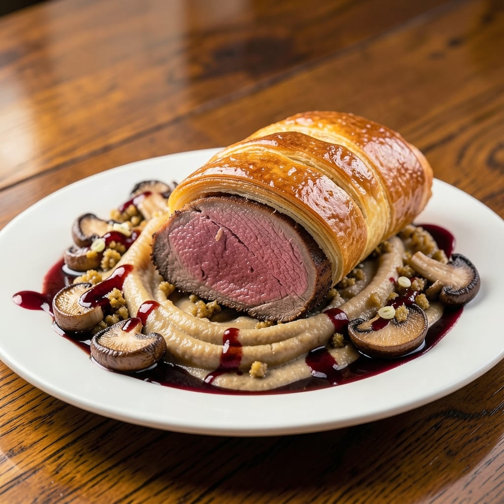 Beef Wellington Recipe Without Pork: Mushroom-Duxelles Crust With Juicy Pink Center