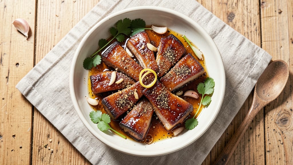 Chinese Steamed Pork Spare Ribs Recipe: Celery Crown Crunch Meets Fragrant Five-Spice Glaze