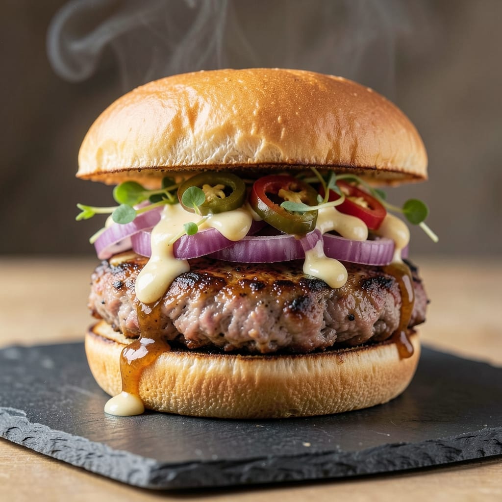 BBQ Pork Burgers Recipe: Smoky-Sweet Glazed Stacks With Crispy Edges