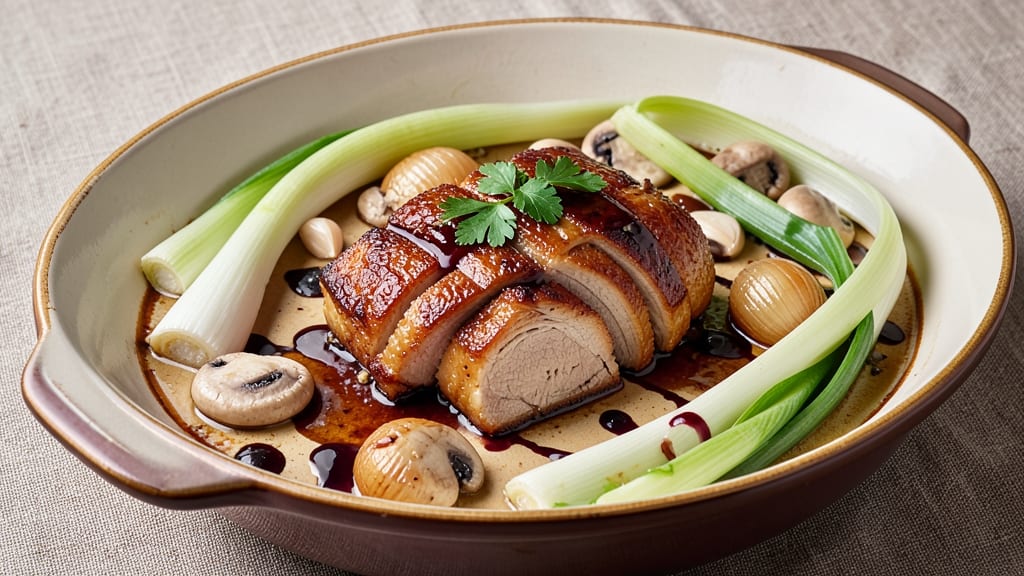 Braised Pork With Leeks And Mushrooms Recipe: Deep Umami Richness in One Pot