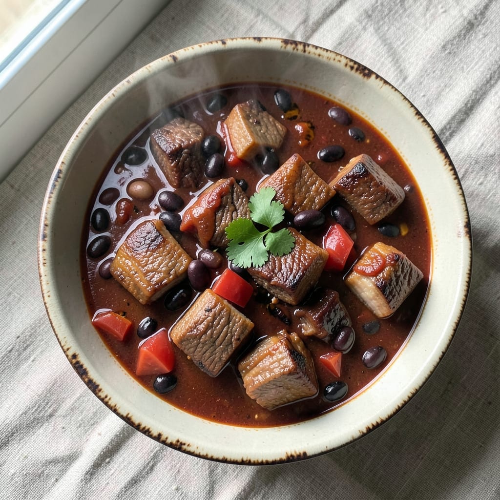 Beef and Pork Crock Pot Chili Recipe: Deep-Smoked Spice Fusion