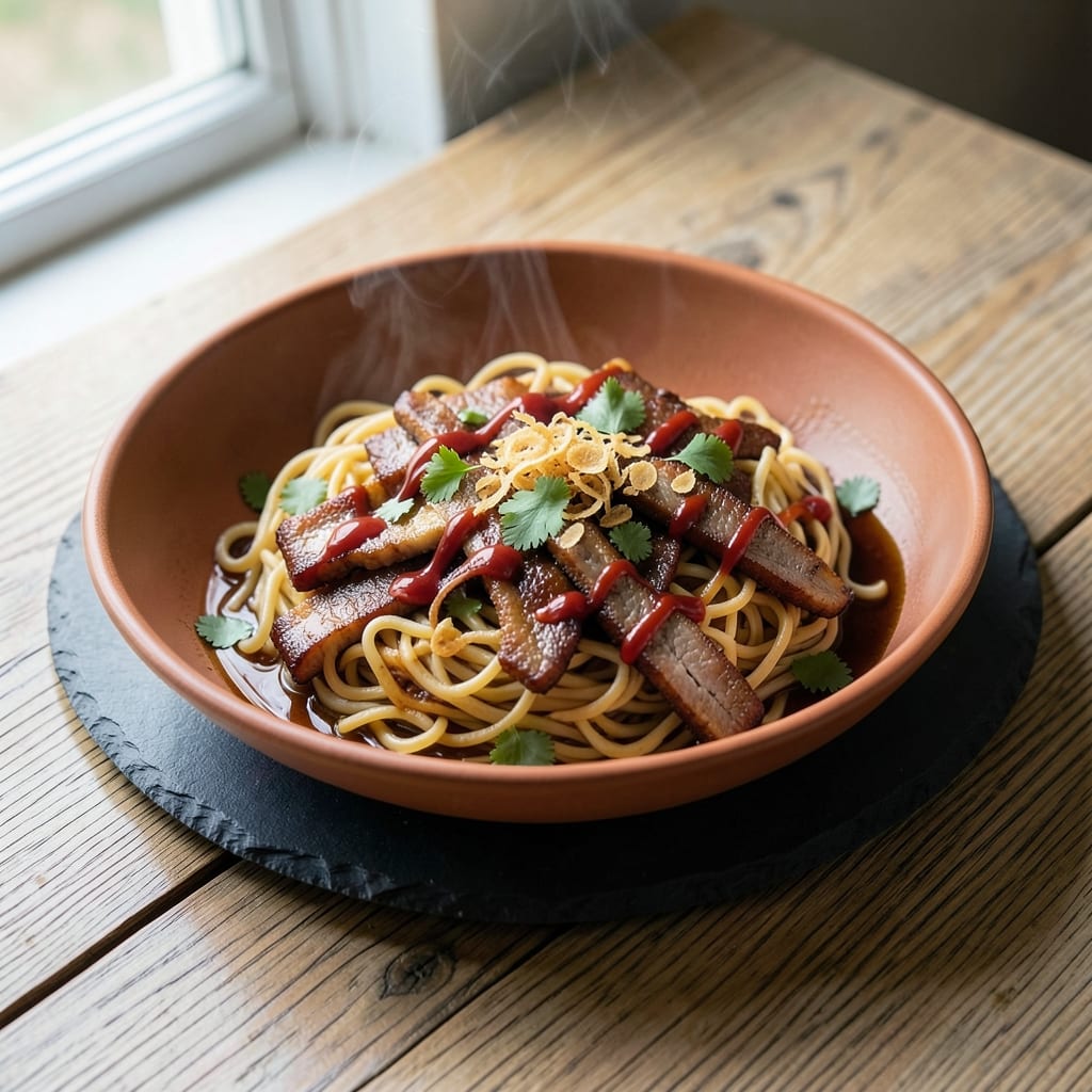 BBQ Pork Lo Mein Recipe: Smoky-Sweet Stir-Fry With Crispy Noodle Bites
