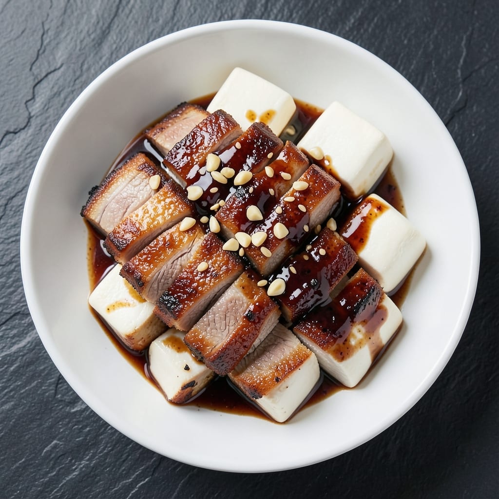 Bean Curd Pork Belly Recipe: Wok-Fried Crispy Bark and Silky Silken Tofu
