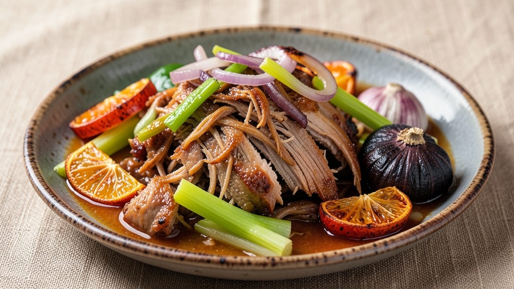 Cafe Rio Slow Cooker Pork Recipe: Smoky-Sweet Glaze and Celery Crown Crunch Fusion