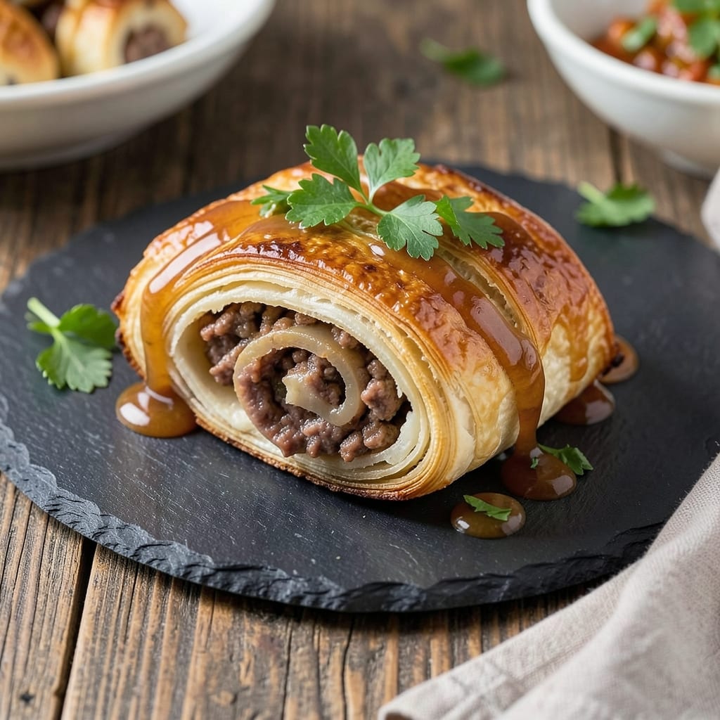 Beef and Pork Sausage Rolls Recipe: Flaky Pastry Hugs Juicy Dual-Meat Filling