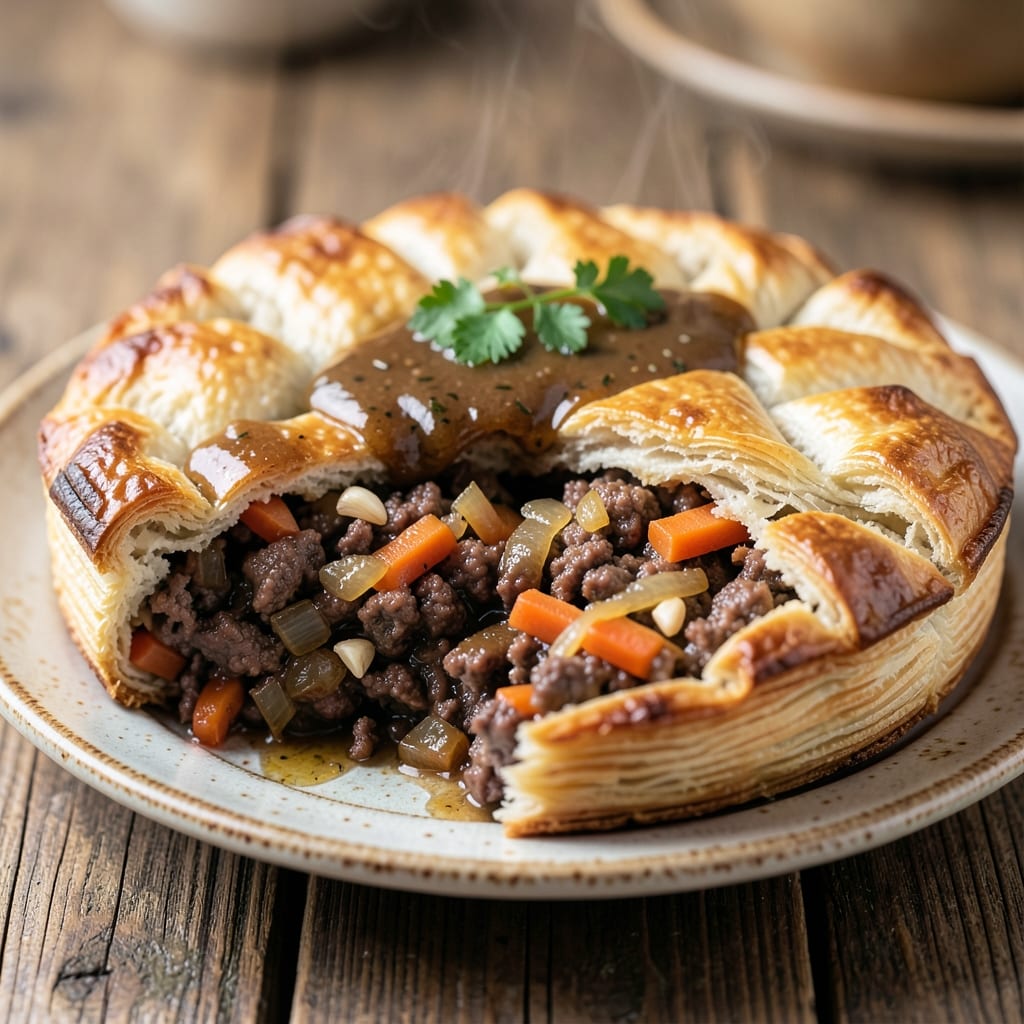Beef and Pork Meat Pie Recipe: Golden Crust, Savory Fillings That Shine