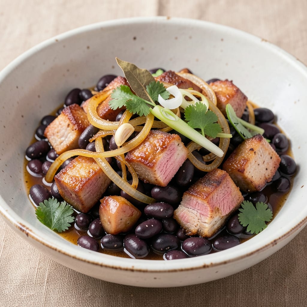 Black Beans With Pork Ilocano Recipe: Smoky Vinegar-Steeped One-Pot Magic