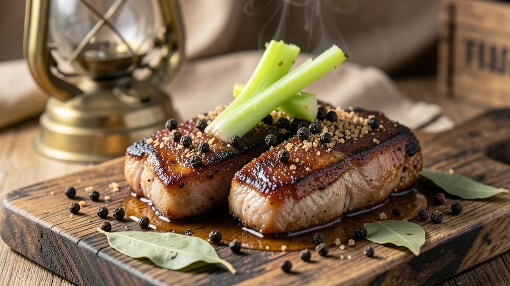 Brine Recipe for Smoked Pork Chops: Celery-Crowned Crisp and Juicy Hearts