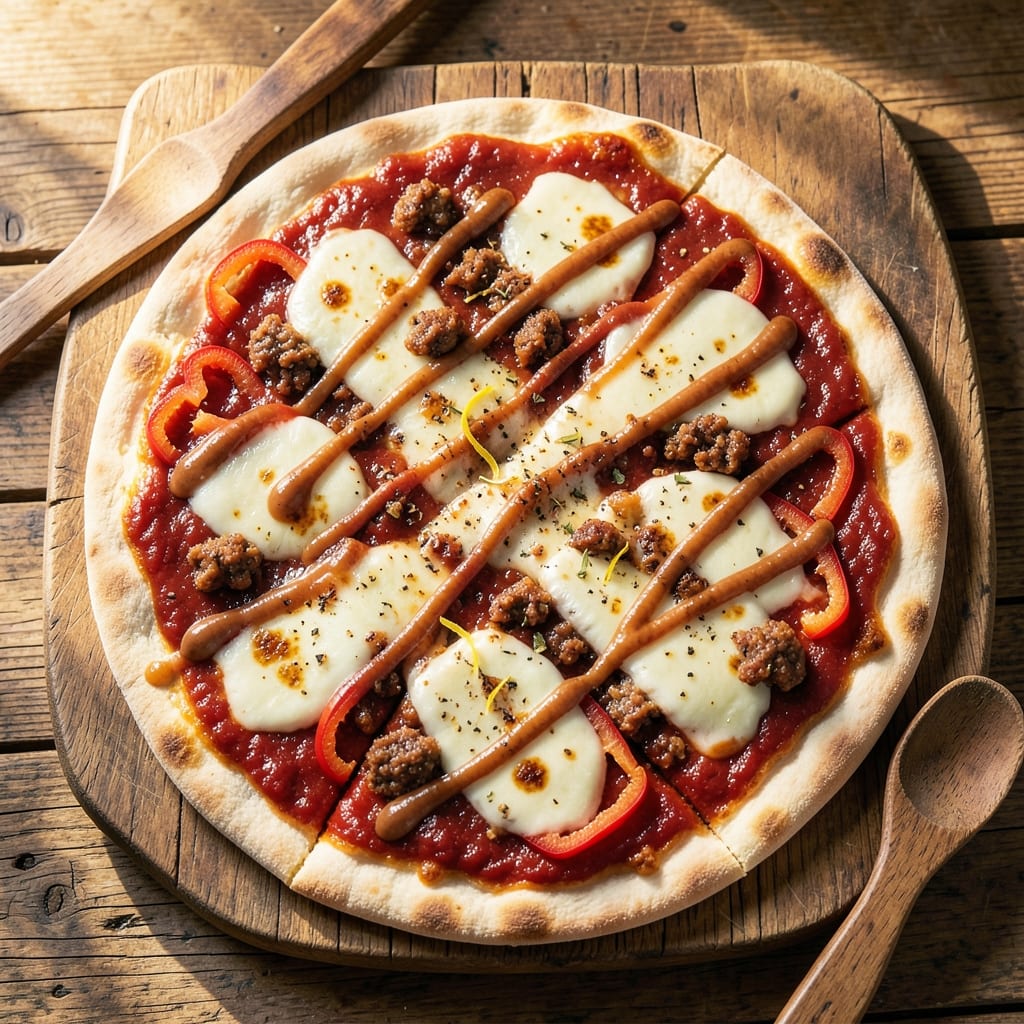 Bertucci's Sporkie Pizza Recipe: Creamy Mozzarella and Spicy Sausage Fusion