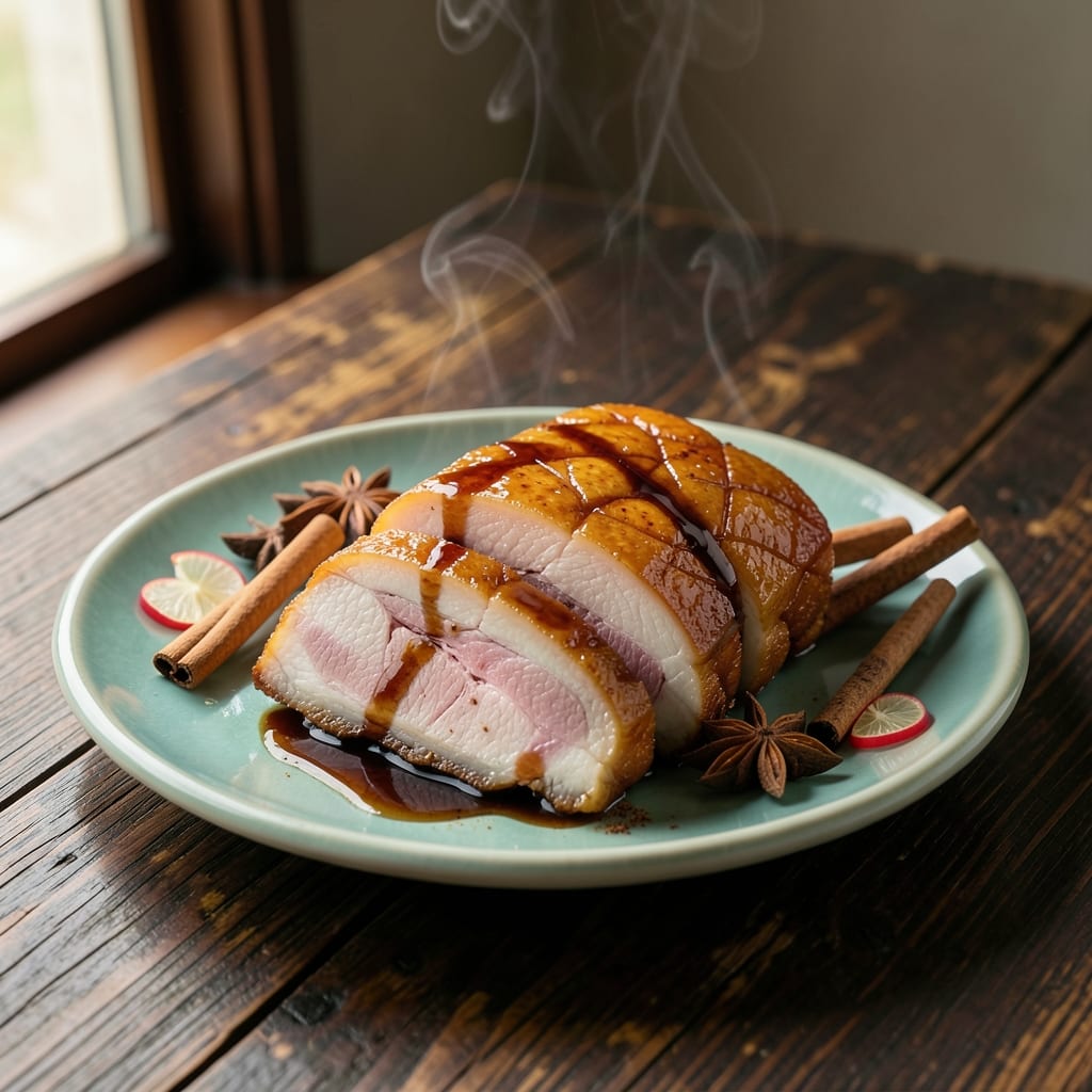 Boiled Pork Belly Recipe Chinese: Five-Spice Glazed Tenderness with Crispy Skin