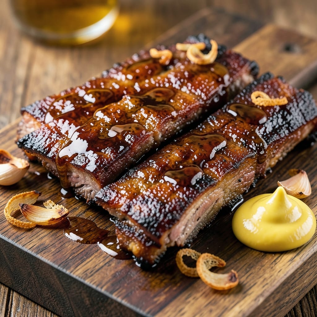 Beer Marinated Pork Ribs Recipe: Malty Crisp Bark With Caramelized Edges