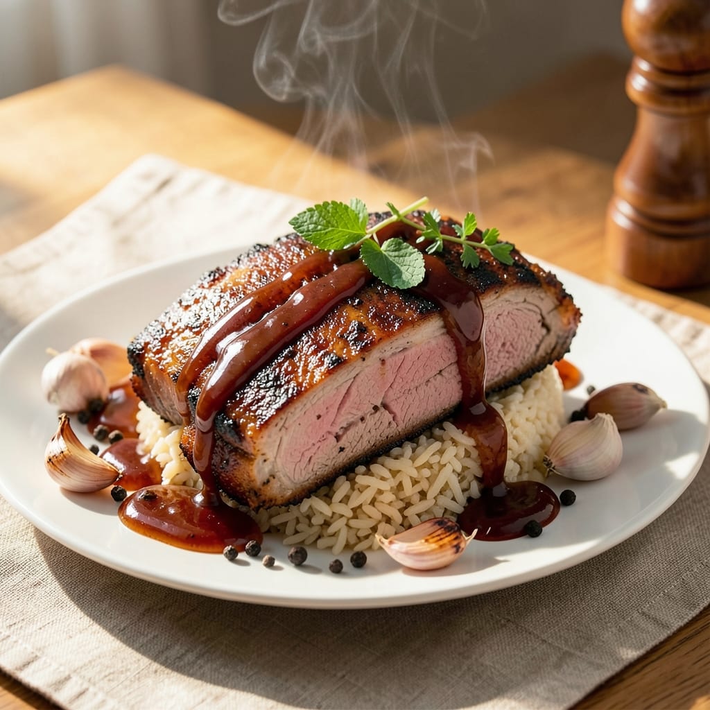 Filipino-Style BBQ Pork Recipe: Adobo-Inspired Crispy Bark and Tangy Glaze