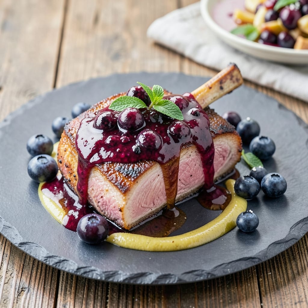 Blueberry Pork Recipe: Sweet-Tart Glaze with Crispy Edges