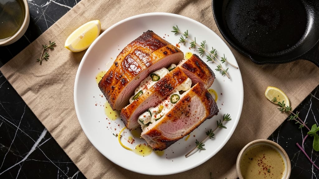 Cream Cheese and Jalapeño Stuffed Pork Tenderloin Recipe: Spicy Creamy Center That Stays Juicy